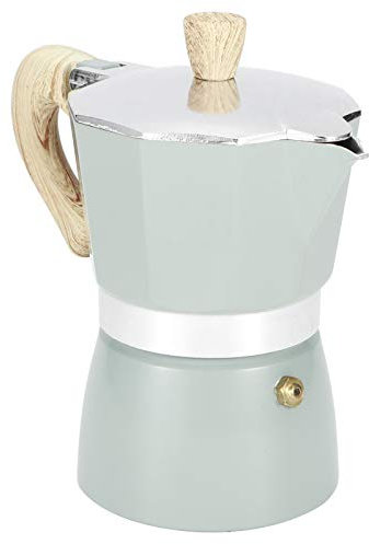 Estufa cafetera espresso 3/6 taza de espresso, olla de aluminio Moka cafetera italiana estufa cafetera superior cafetera percoladora(3 Cup/5 Oz)