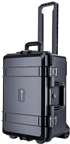 Lykus HC-5220 Grand Valise Rigide imperméable avec roulettes et Mousse, Taille intérieure 52x36x24,5 cm, adaptée aux appareils Photo, objectifs, équipements électroniques et Plus