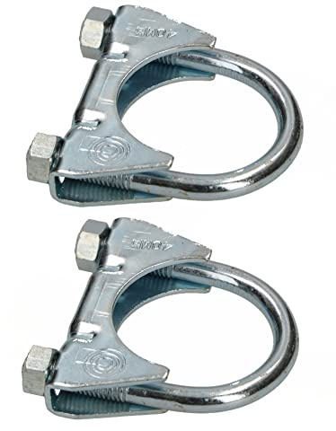 KOTARBAU® 2er Set Bügelschelle 40mm Auspuffschelle Rohrschelle Rohrbügelschelle U-Bolzen für Montage von Antennen Rohren Masten Universalschelle für Rohrverbindungen