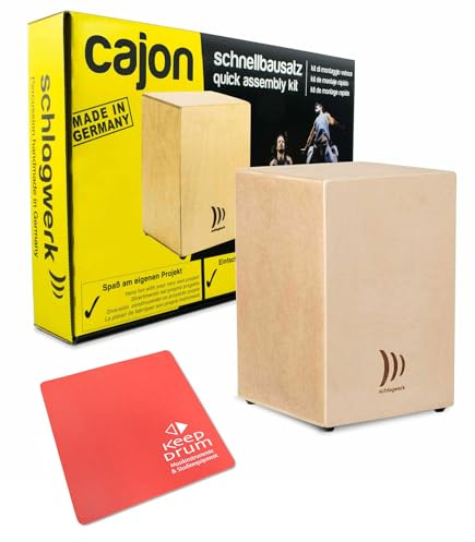Schlagwerk CBA10S Cajon-Bausatz Cajon zum selber bauen + keepdrum Sitzpad Rot