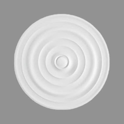 PROVISTON | Stuckrosette | Polystyrol | Durchmesser 400 mm | Weiß | Hochwertig | Stabil | Einfache Montage | Deckenrosette | Wandgestaltung