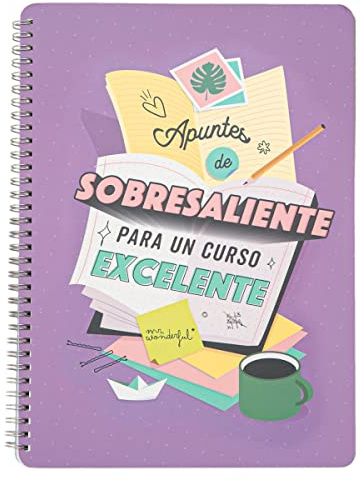 Mr. Wonderful Libreta - Apuntes de sobresaliente para un curso excelente, Multicolor