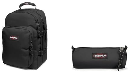 EASTPAK Provider Rucksack, 44 cm, 33 L, Schwarz (Schwarz) & Benchmark Single Federmäppchen, 21 cm, Schwarz (Black)