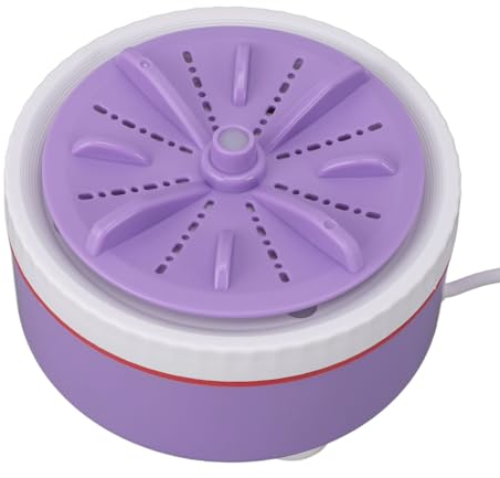 Lavatrice Portatile, Mini Lavatrice e Lavastoviglie Mini Alimentata Tramite USB, Mini Lavatrice Multifunzione Regolabile Temporizzata per Campeggio in Viaggio (Viola)