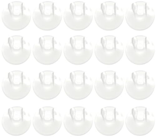HEMOTON 20Pcs Plug Socket Covers Childproof Electrical Outlet Protectors with 2 & 3 Hole Transparent Design for Baby Safety at Home and Office