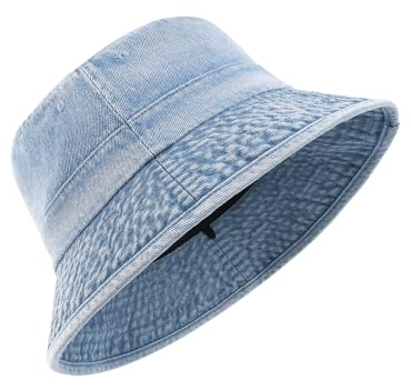 Zylioo L/XL Jeans Fischerhut Anglerhut Denim für Großen Kopf,UPF50+ Sonnenschutz Sonnenhut Größe 58-64cm,Vintage Sommerhut