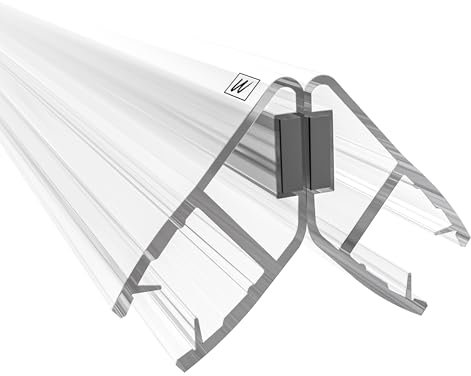 WAKA PRO-M2 Juego de juntas magnéticas para puerta de ducha y puerta de ducha (ópticamente transparente, junta para puerta de cristal de 10 mm, 200 cm, 90° y 180° posible)