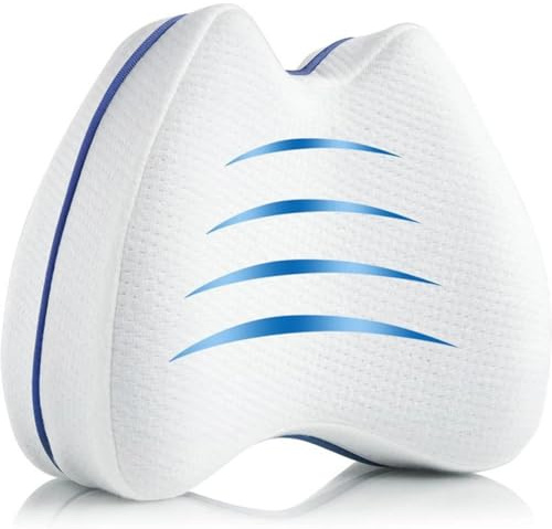 RizKin Memory Foam Knee Pillow for Side Sleepers – Ergonomic Leg, Hip & Spine Support – Pillow ideal for Pregnancy, Sciatica, and Back Pain Relief – Comfortable alignment pillow