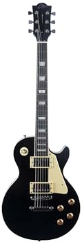 EKO GUITARS – Guitare Électrique LS‑300, Corps Peuplier, Manche Érable, Touche WPC, 2 Micros Humbucker, Chevalet Tune‑O‑Matic, 22 Frettes, Diapason Standard, Couleur Noir