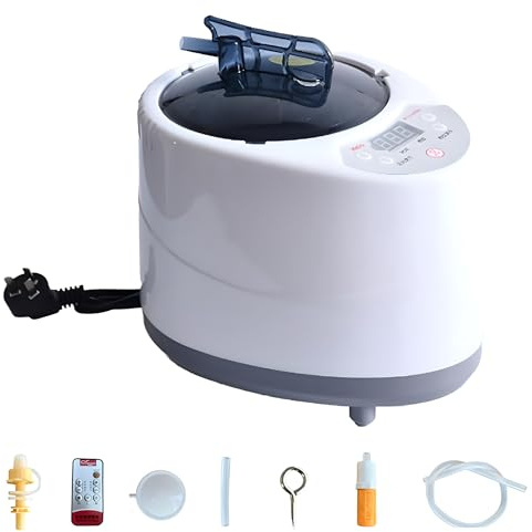 Portable Sauna Steamer Machine, Sauna Steamer Pot with Adjustable Steam Settings,Quiet Operation,Ideal for Relaxation,Detox, and Skin Care,fits Most Sauna Tents 2.6L Accessories + Thermostat
