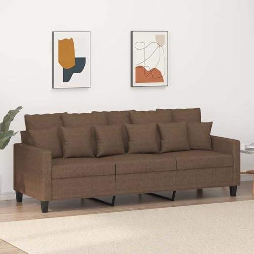WEMYUFURN Dreisitzer Sofa Modern Stoff Sofa 3-Sitzer mit Atmungsaktivem Bezug und Robustem Metallgestell für Wohnzimmer