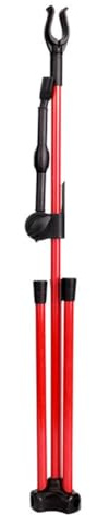 Helilyco Soporte de arco ajustable con compatibilidad de barra de equilibrio, trípode de fibra de vidrio para arcos compuestos, ligero resistente a la corrosión, diseño plegable, color negro
