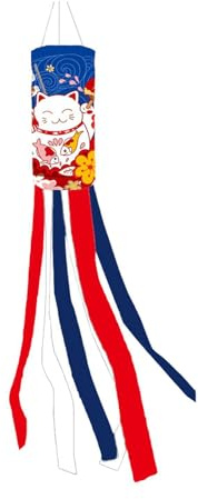 QOKLIYUI Japanese Carp Windsock Streamer Compact Size Easy Handle Hanging Decor Polyester Festival Windsock Decorations Is Lightweight Decorative Wind Flag Hanging Decorations Gifts , D , 13x100cm
