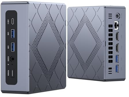NiPoGi CK10 Mini PC W11 Pro Ιntel Core i5 12600H(4,5GHz,12C/16T,18MB Cache) Ordinateur de Bureau 32GB RAM 3200MHz(16+16GB)+512GB M.2 NVMe SSD,WiFi6/BT5.2/2*HDMI+1*VGA Triple Display 4K UHD/Type C/RJ45