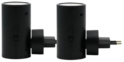 Neksong The Light Supplier PLUGIFY One, Moderne Steckerlampe mit Fernbedienung, 3 Lichtfarben, für Flur Bad und Schlafzimmer (Schwarz,2 Stück)