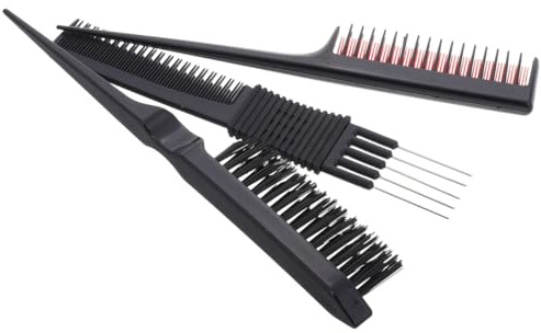 VILLCASE Set di Pettini per Chioma in Plastica Abs Funzione Versatile per Styling, Pettine per Coda e Cotonatura, per Salone e Occasioni Speciali