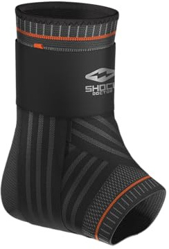 Shock Doctor Ultra Knit Ankle Brace W/figure 6 Strap & Stays Black, Medium