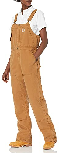 Carhartt Weathered Duck Wildwood Bib Overalls Vtements d'extrieur d'utilit Professionnelle, Marron, XL Plus Femme