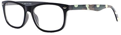 Lupenbrille, Militärgrün, Khaki, Camouflage, modisch, Larky, Unisex, grün, Dioptrie 2