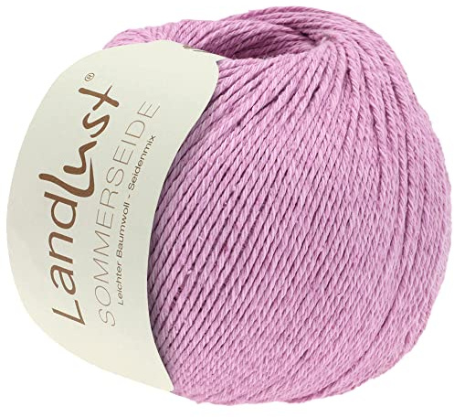 LANA GROSSA Landlust Sommerseide | Feines & leichtes Baumwoll-Seidengarn | Handstrickgarn aus 50% Seide & 50% Baumwolle | 50g Wolle zum Stricken & Häkeln | 170m Garn FB 2