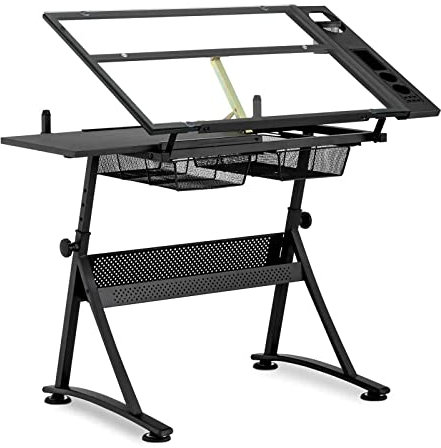 Fromm & Starck Star_Desk_09 Zeichentisch Architektentisch Schreibtisch Arbeitstisch 120 x 60 x 90 cm neigbar Glasplatte