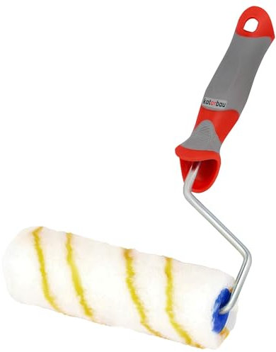 KOTARBAU® Farbroller Gelbfaden 160 mm mit Gummigriff Farbwalze Pinsel Rollerwalze Walzenbürste Rollerpinsel für Anstricharbeiten und Renovierung