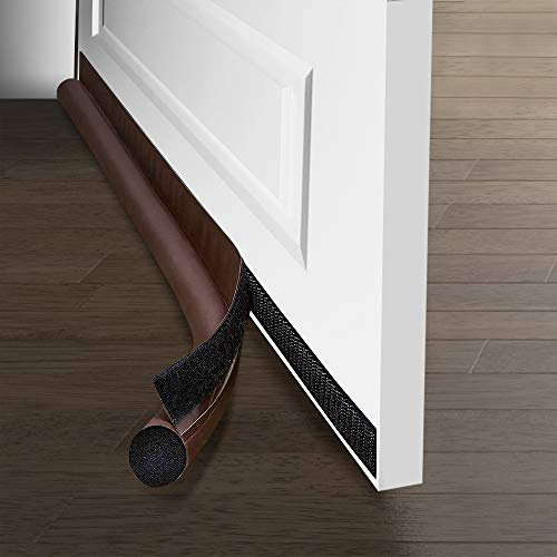 Ewolee Dichtungsband für Türen, Zugluftstopper, Selbstklebendes Schaumstoffband Schalldämmung, Insektensicher, 94.5 cm, Braun