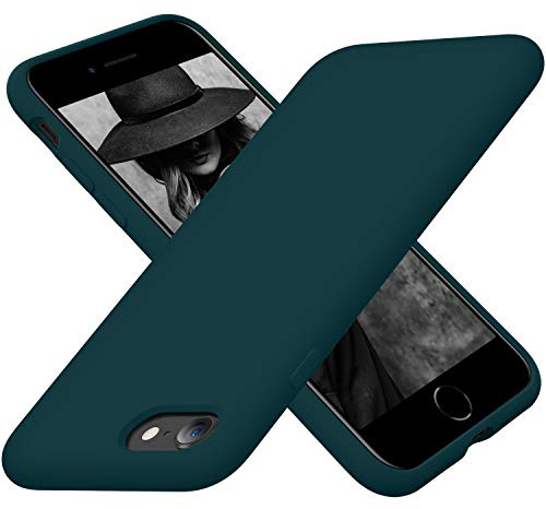 Cordking Designed for iPhone SE 2022/2020 7 8 Case, 4.7, Teal | Silicone Ultra Slim Shockproof Phone Case with [Soft Microfiber Lining]