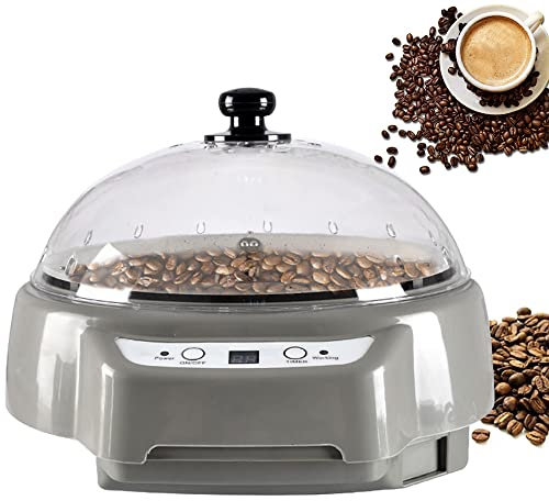 Tostatori di Caffè, Macchina Per La Torrefazione Automatica Dei Chicchi Di Caffè Da 500 W Con Timer Intelligente, Macchina Per La Cottura Delle Noci Di Arachidi Con Macchina Per Popcorn,Grey