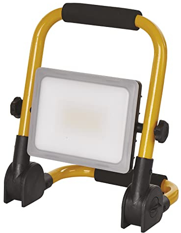 EMOS wasserdichter LED Baustrahler 31 W, faltbarer Arbeitsscheinwerfer mit Standfuß und Handgriff, Helligkeit 2800 lm, 4000 K, Abstrahlwinkel 110 Grad, Schutzklasse IP44, ZS3332, Gelb, 31 Watt