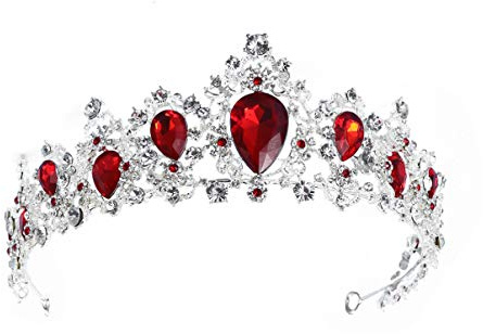 Luxshiny Evie Krone: Strass Hochzeit Braut Königliche Krone für Hochzeit Party Abschlussball Königin Kostüm Bühne Auftritte