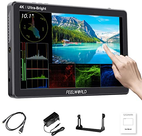 FEELWORLD LUT11S 10.1 Zoll Kamera Feld Monitor Touchscreen 3D LUT 2000nit Ultra Hell 1920X1200 3G-SDI 4K HDMI Eingang Ausgang mit F970 Externe Stromversorgung