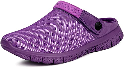 Sabots Mules Femme Homme Chaussures de Jardin Sandale D'Été | Respirant Perforés-Sabot de Plage Piscine, Antidérapantes, Confortables,Légeres