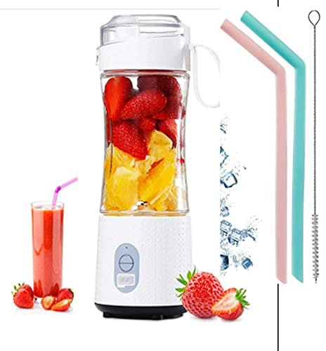 Smoothie Maker,380 ml Tragbarer Mixer Smoothie Maker,Wiederaufladbarer Mini-Mixer mit 6 Klingen Geeignet,Elektrischer Entsafter-Mixer,Multifunktionaler Persönlicher Mixer für Reisen, Zuhause, Outdoor