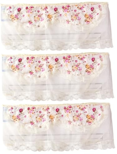 Garneck Lot De 3 Housses De Pour Climatiseur Motif Dentelle Fixation Murale Décoration Anti-rayures Maintien Du Refroidissement Facile À Nettoyer
