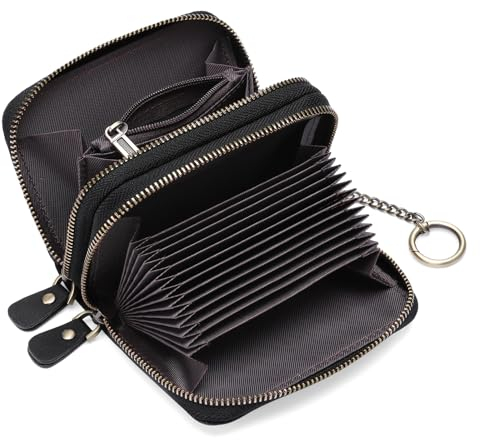 GAEKEAO Geldbörse Damen Kreditkartenetui Geldbörse Damen Klein Portemonnaie RFID-Blockierung Reißverschluss Tasche kleine Bifold Brieftasche Kartenetui