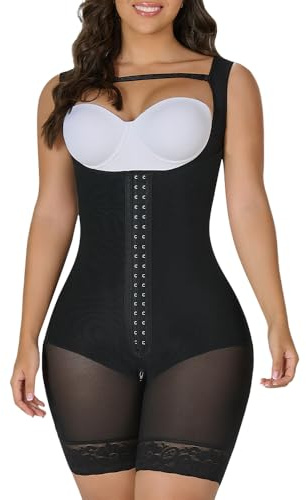 YIANNA Fajas Colombianas Reductoras Mujer Abdomen Reductor Body Moldeador Invisible Adelgazante Shapewear Bodysuit Negro 3XL 7289