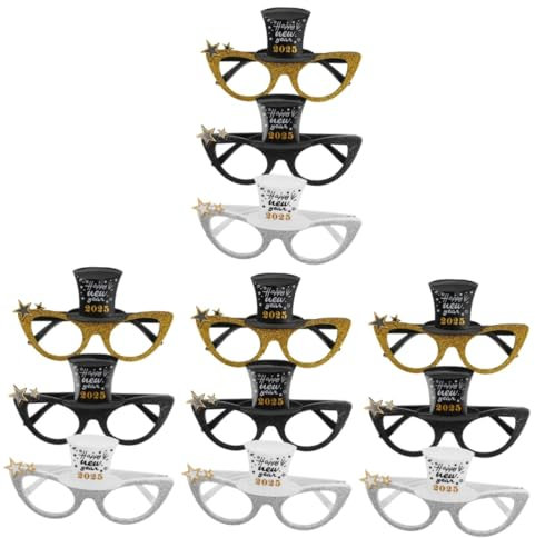 Warmhm 12 Stk digitale Modellierbrille Silvesterbrille 2025 Neujahrsbrille 2025 frohes neues jahr brille partyzubehör partybrille Sonnenbrille Neujahrsparty-Brille Party-Brillengestelle