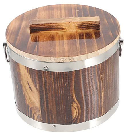 IMIKEYA baril de sushi cuiseur à riz vapeur contenants de riz à sushi seau de riz cuit boite rangement cuisine boite de rangement cuisine récipient de riz cuit boîte à sushis en bois Métal