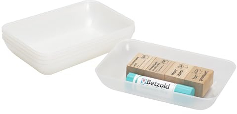 Betzold Materialschalen aus treeNside-Material, Set 5 Stück – Bastelschalen für Kita