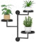 Estanteria para Plantas Interior, Soporte para Plantas de Metal de 3 Niveles, Estante para Plantas de Pared Giratorio de 180°, Estante Flotante para Plantas Montado en la Pared para Espacios Pequeños