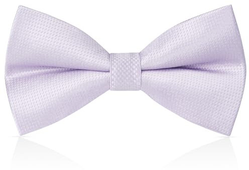 HISDERN Lila Fliege Verstellbar Fliege für Herren Bereits Gebunden Schleife Herren Hochzeit Party Smoking