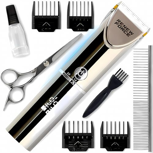 Retoo Hundeschermaschine Set mit 4 Aufsätze 6 Längenanpassungen Turbo-Funktion Schermaschine Hund Katze Tierhaarschneidemaschine Elektrische Hundetrimmer Tierhaarschneider