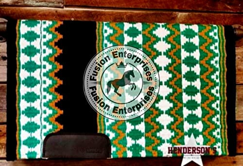 EQUIEMPRESS Sattelunterlage Western Ranch/Westernsatteldecke aus Neuseelandwolle, Top Wool Pad Sensor Flex (Anpassung möglich) A-256 (34 x 38)
