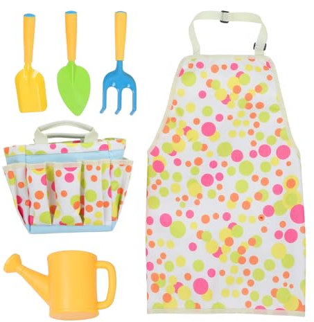 Toyvian 1satz Junge Mädchen Gartenwerkzeug Mit Rechen Schaufel Trowel Und Gießkanne Robustes Teiliges Für Junge Mit Tragetasche Und Schürze Für Garten Schule Und Outdoor-aktivitäten
