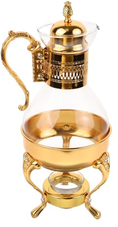 OUNONA Arabic Coffee Pot Vintage Style Teapot Cups and Tray Reusable Kettle for Afternoon Tea