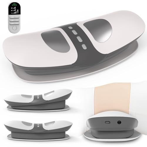 Masajeador de Espalda Eléctrico 4 en 1, Camilla Inalámbrica con Tracción Airbag, Compresas Calientes, Masaje Vibratorio, Electroterapia EMS, Entrenador de Espalda para Hogar, Alivio del Dolor Lumbar