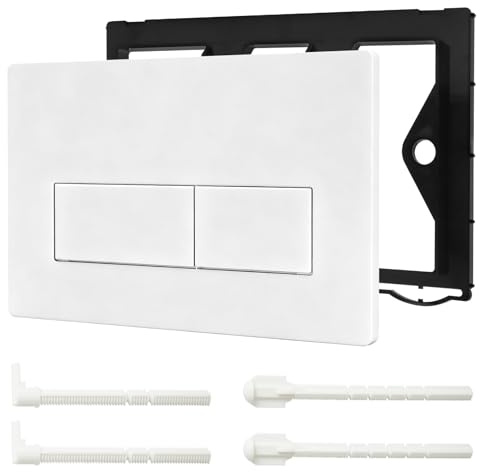 Placa de descarga WC de doble descarga, placa de accionamiento compatible con GEBERIT SIGMA01 UP300/320, placa de repuesto 115.770.11.5, blanco | Compatible con placa de repuesto Geberit Sigma01 UP300/320 115.770.11.5, color blanco
