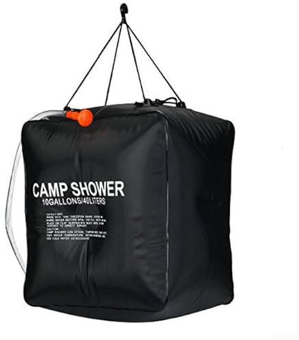 Yuanpgky Portable Solar Shower Bag 40L for Camping - Solar Heating Water Bag with Removable Hose & On-Off Shower Head, Lightweight Outdoor Shower Equipment for Hiking,
