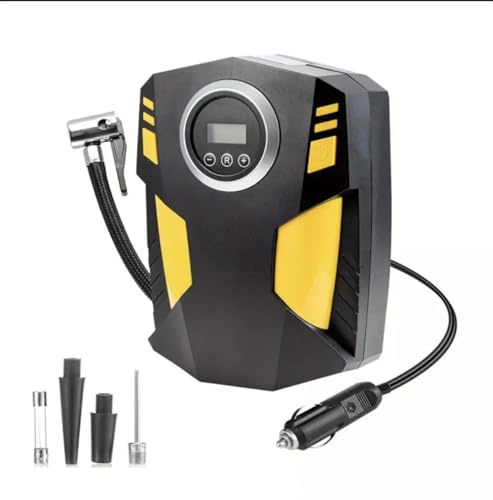 Portable Digital Tyre Inflator Air Compressor Pump 12V DC with LED Light & Auto Shut-Off – Digital Display, Fast Inflation for Car, Bike, Motorcycle, SUV, Ball, and Other Inflatables